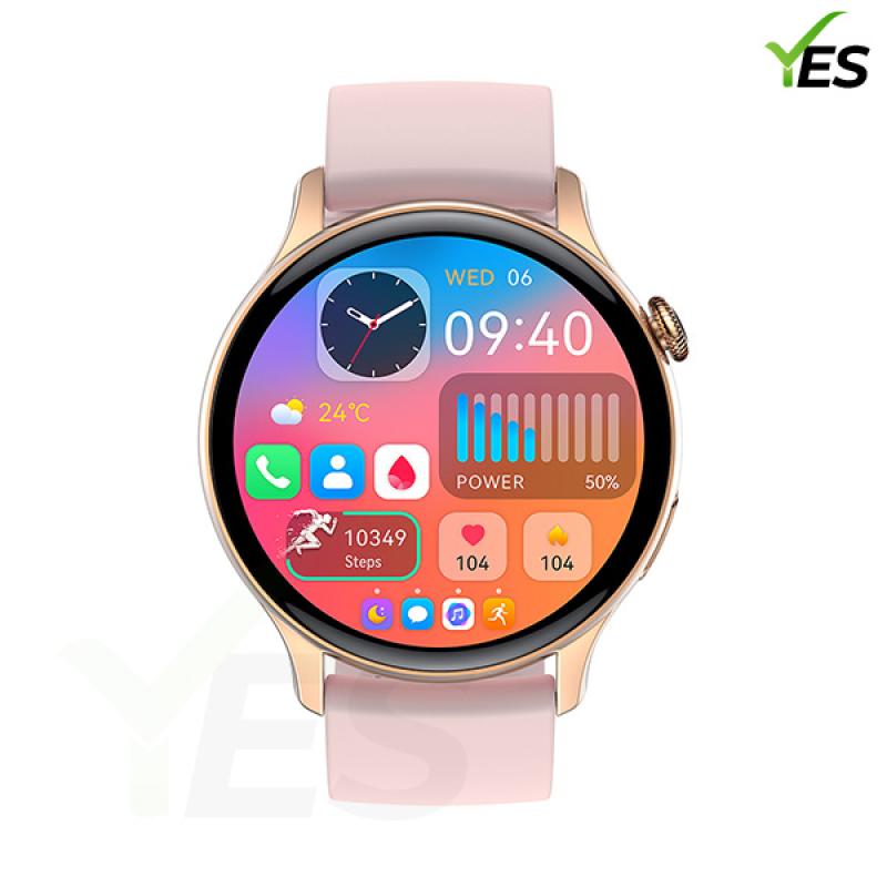 YES Vibe Fit Smartwatch - AMOLED Display | Sleep & Fitness Tracker | Heart Rate & SpO2 Monitor | NFC & Call Features