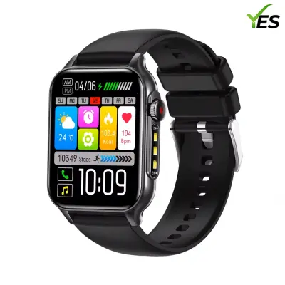 YES Pulse Max Smartwatch – 1.96" IPS Full-Touch Display, Bluetooth Calling, IP67 Water Resistant