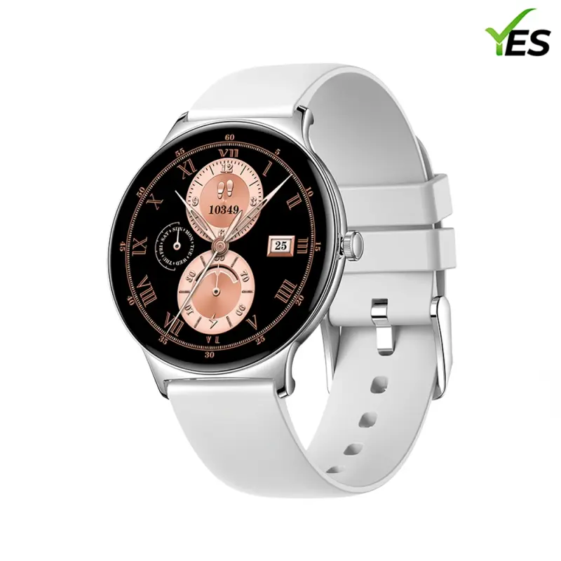 YES Slim Sense Smartwatch – 1.43" AMOLED 466×466 Display, Bluetooth Calling & Music, IP68 Waterproof, Premium Slim Zinc-Alloy Body