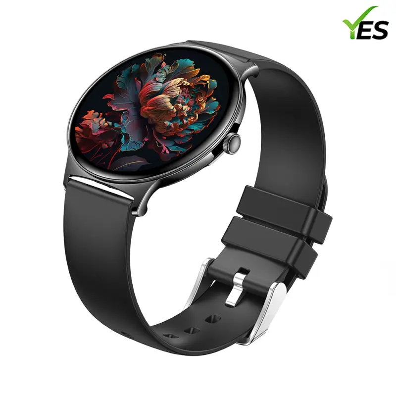YES Slim Sense Smartwatch – 1.43" AMOLED 466×466 Display, Bluetooth Calling & Music, IP68 Waterproof, Premium Slim Zinc-Alloy Body
