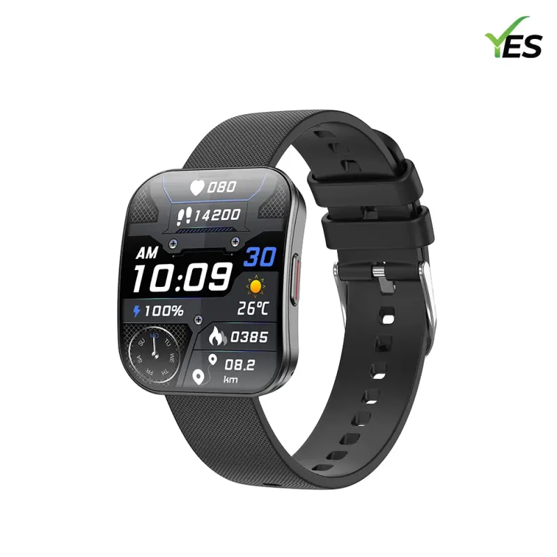 YES Curve Flex Smartwatch – 1.85" Curved AMOLED, BT Calling, IP67