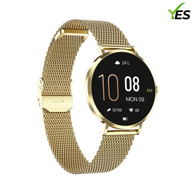 YES Opal Flow Smartwatch – 1.19" AMOLED, Stainless Steel Body, IP68