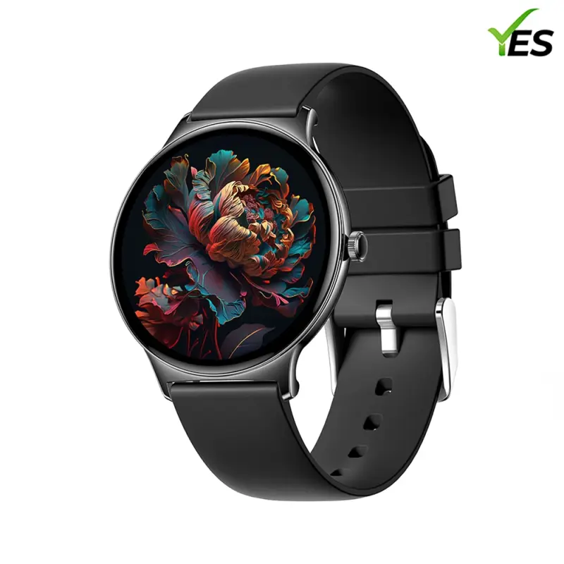 YES Slim Sense Smartwatch – 1.43" AMOLED 466×466 Display, Bluetooth Calling & Music, IP68 Waterproof, Premium Slim Zinc-Alloy Body