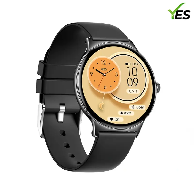 YES Slim Sense Smartwatch – 1.43" AMOLED 466×466 Display, Bluetooth Calling & Music, IP68 Waterproof, Premium Slim Zinc-Alloy Body