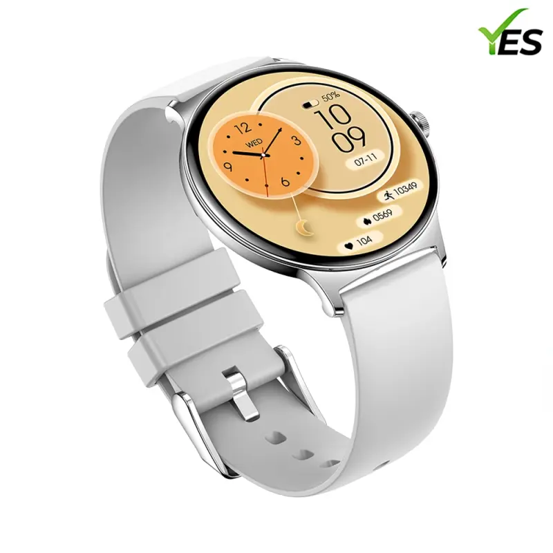 YES Slim Sense Smartwatch – 1.43" AMOLED 466×466 Display, Bluetooth Calling & Music, IP68 Waterproof, Premium Slim Zinc-Alloy Body
