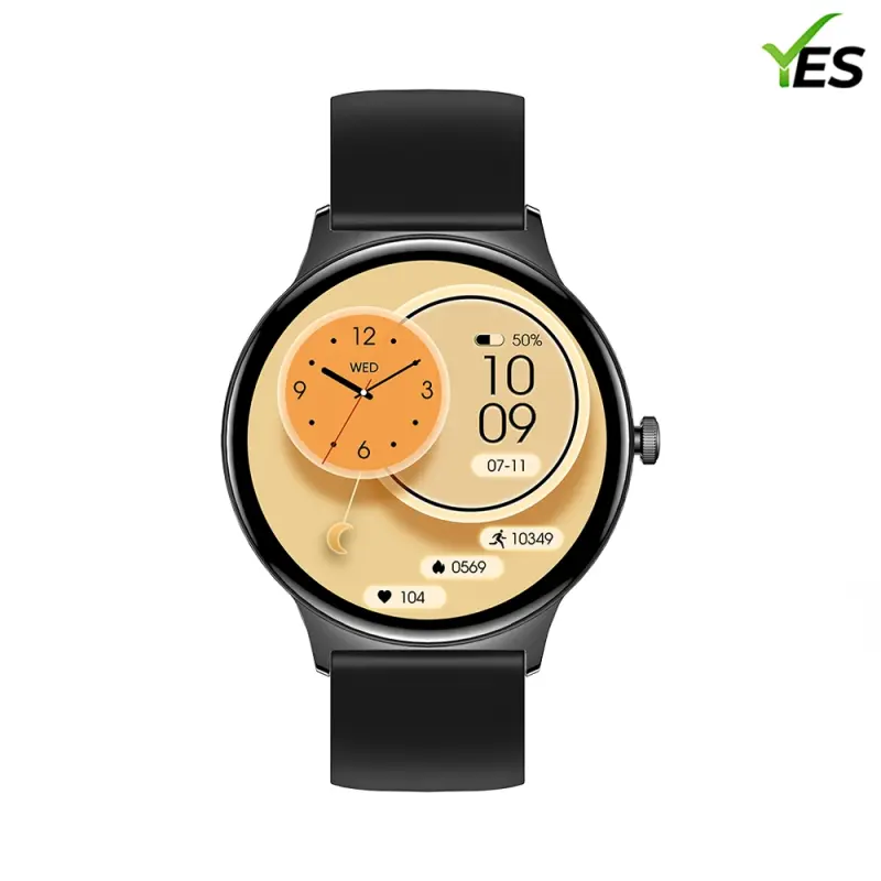 YES Slim Sense Smartwatch – 1.43" AMOLED 466×466 Display, Bluetooth Calling & Music, IP68 Waterproof, Premium Slim Zinc-Alloy Body