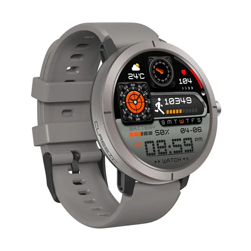YES Trail GPS Smartwatch – 1.32" AMOLED 466×466, Built-in GPS + Compass, 5ATM Waterproof, SpO₂ & Heart Rate Monitor